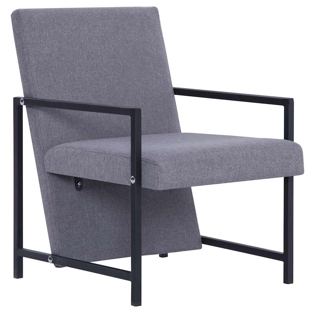 vidaXL Armchair | Light Grey | Polyester | Medium | Durable | Armchair | Cubic 2