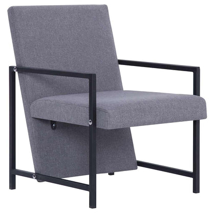 vidaXL Armchair | Light Grey | Polyester | Medium | Durable | Armchair | Cubic 2