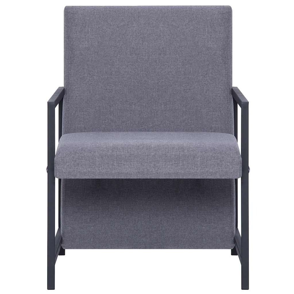 vidaXL Armchair | Light Grey | Polyester | Medium | Durable | Armchair | Cubic 3