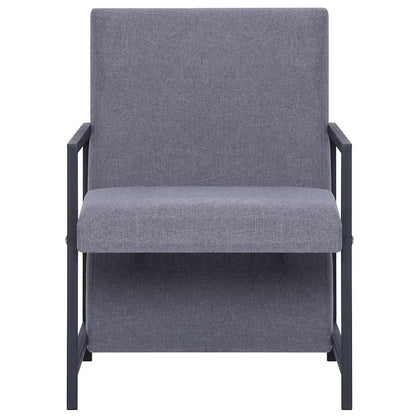 vidaXL Armchair | Light Grey | Polyester | Medium | Durable | Armchair | Cubic 3