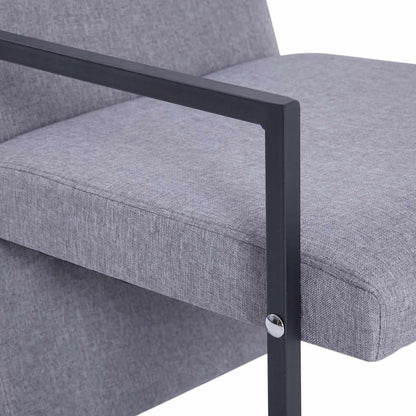 vidaXL Armchair | Light Grey | Polyester | Medium | Durable | Armchair | Cubic 6