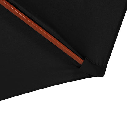 vidaXL Garden Parasol | Black | Polyester | Large | Collapsible | Garden Parasol 4