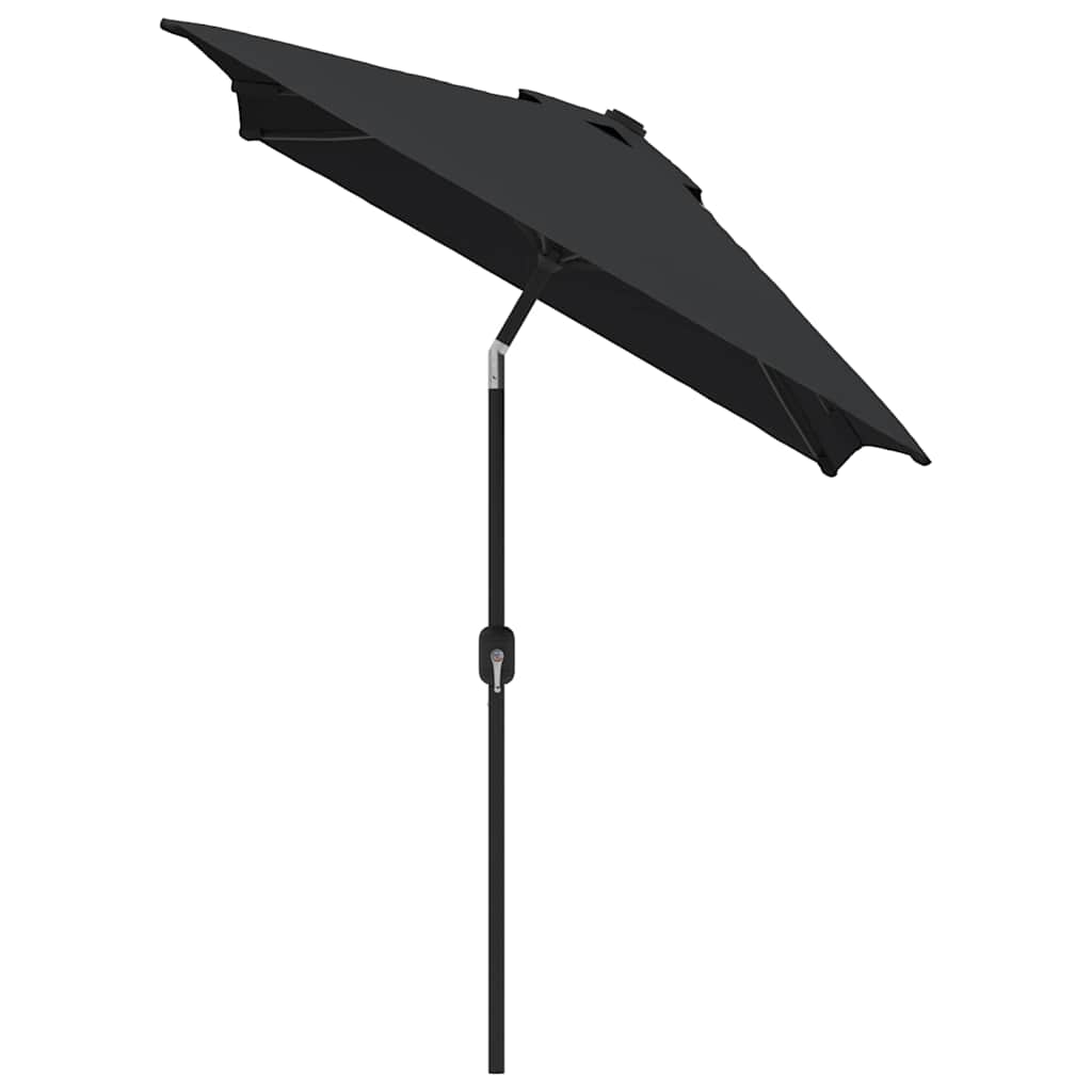 vidaXL Garden Parasol with Metal Pole 300x200 cm Black 3