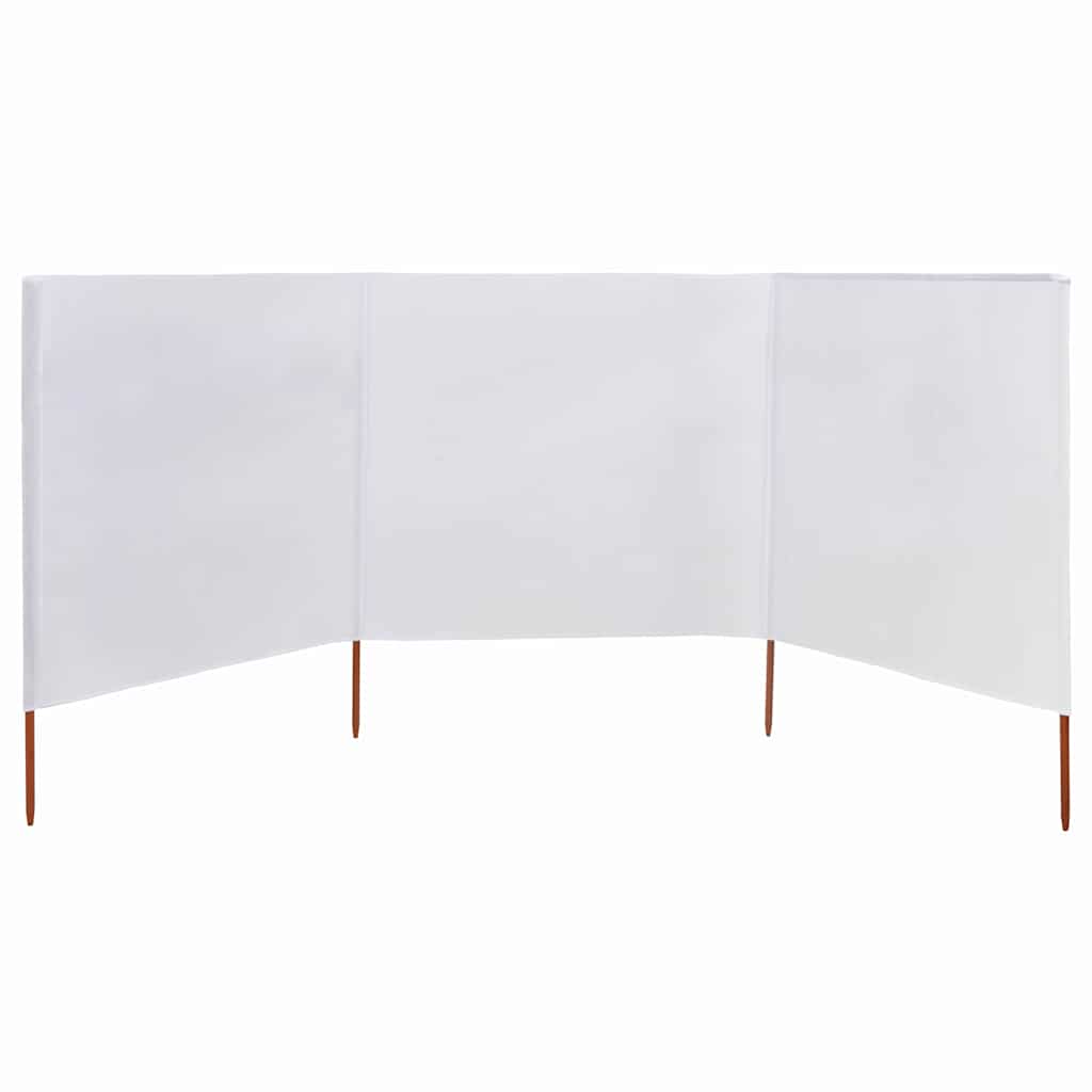 vidaXL Wind Screen | Sand White | Non-woven fabric | 400 x 160 cm | Collapsible 3