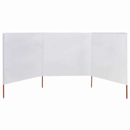 vidaXL Wind Screen | Sand White | Non-woven fabric | 400 x 160 cm | Collapsible 3