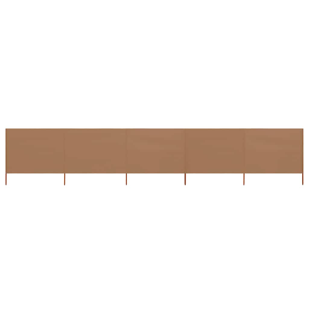 vidaXL Wind Screen | Taupe | Non-woven fabric, wood | 600x120cm | Collapsible 1
