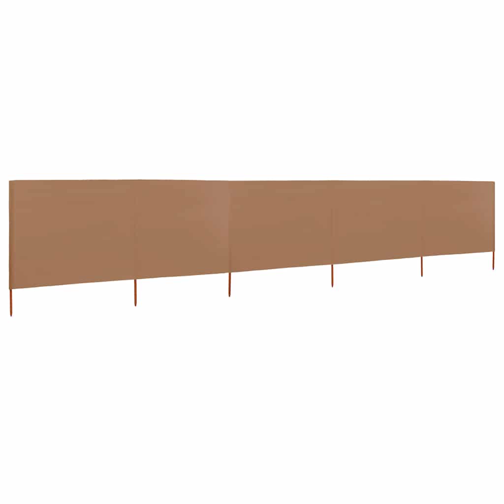vidaXL Wind Screen | Taupe | Non-woven fabric, wood | 600x120cm | Collapsible 2