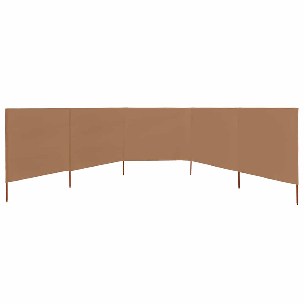 vidaXL Wind Screen | Taupe | Non-woven fabric, wood | 600x120cm | Collapsible 3