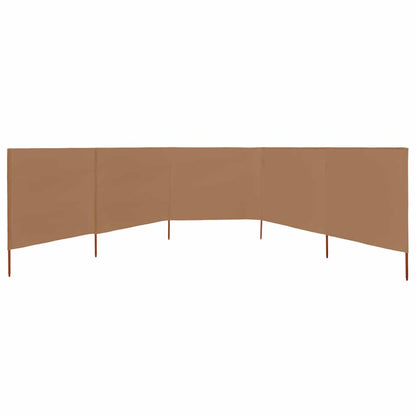 vidaXL Wind Screen | Taupe | Non-woven fabric, wood | 600x120cm | Collapsible 3