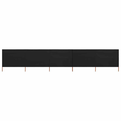 vidaXL 5-panel Wind Screen Fabric 600x120 cm Black 1