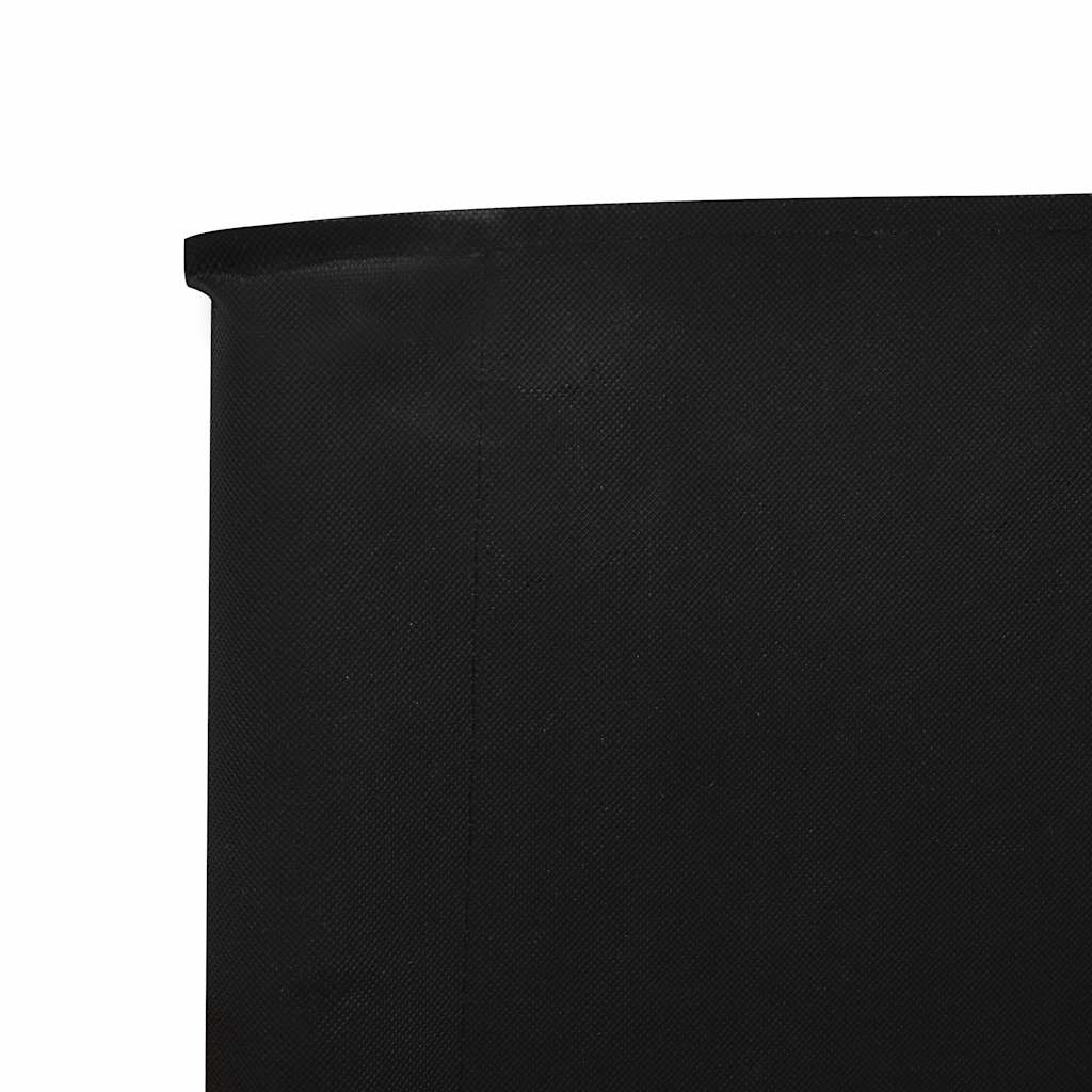 vidaXL 5-panel Wind Screen Fabric 600x120 cm Black 4