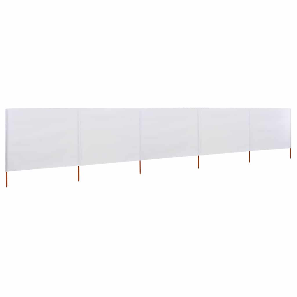 vidaXL Wind Screen | Sand White | Non-woven fabric and wood | 600 x 160 x 190 cm 2