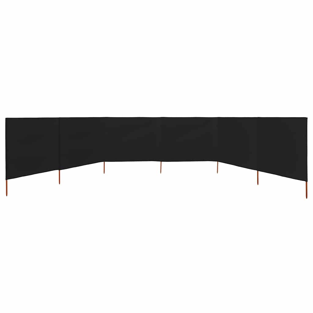 vidaXL Wind Screen | Black | Non-woven fabric, wood | Large | Foldable 3