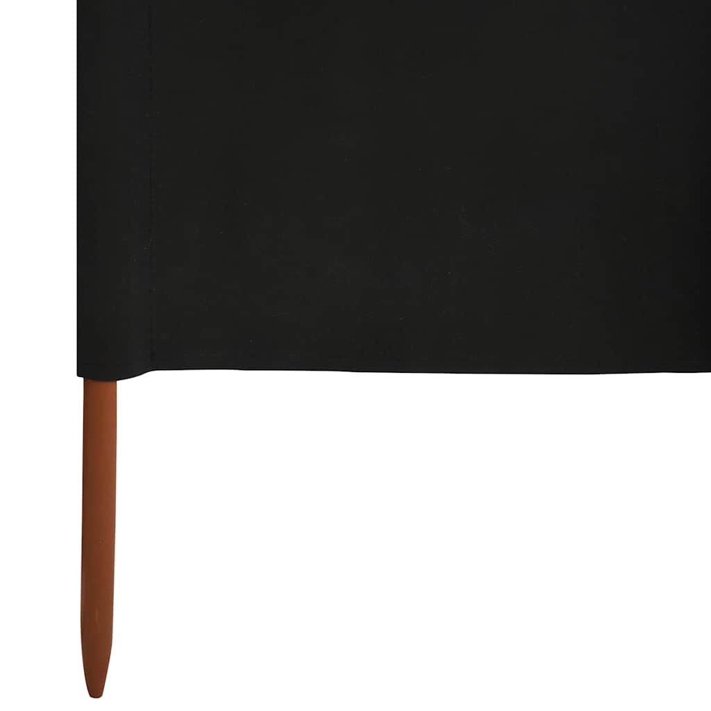 vidaXL Wind Screen | Black | Non-woven fabric, wood | Large | Foldable 5
