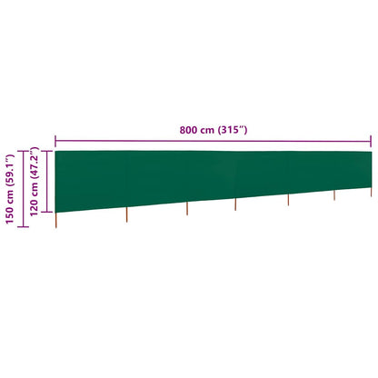vidaXL Wind Screen | Green | Non-woven fabric, Wood | Large | Collapsible 6
