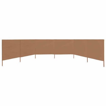 vidaXL Wind Screen | Taupe | Non-woven fabric, Wood | Large |  Foldable 3