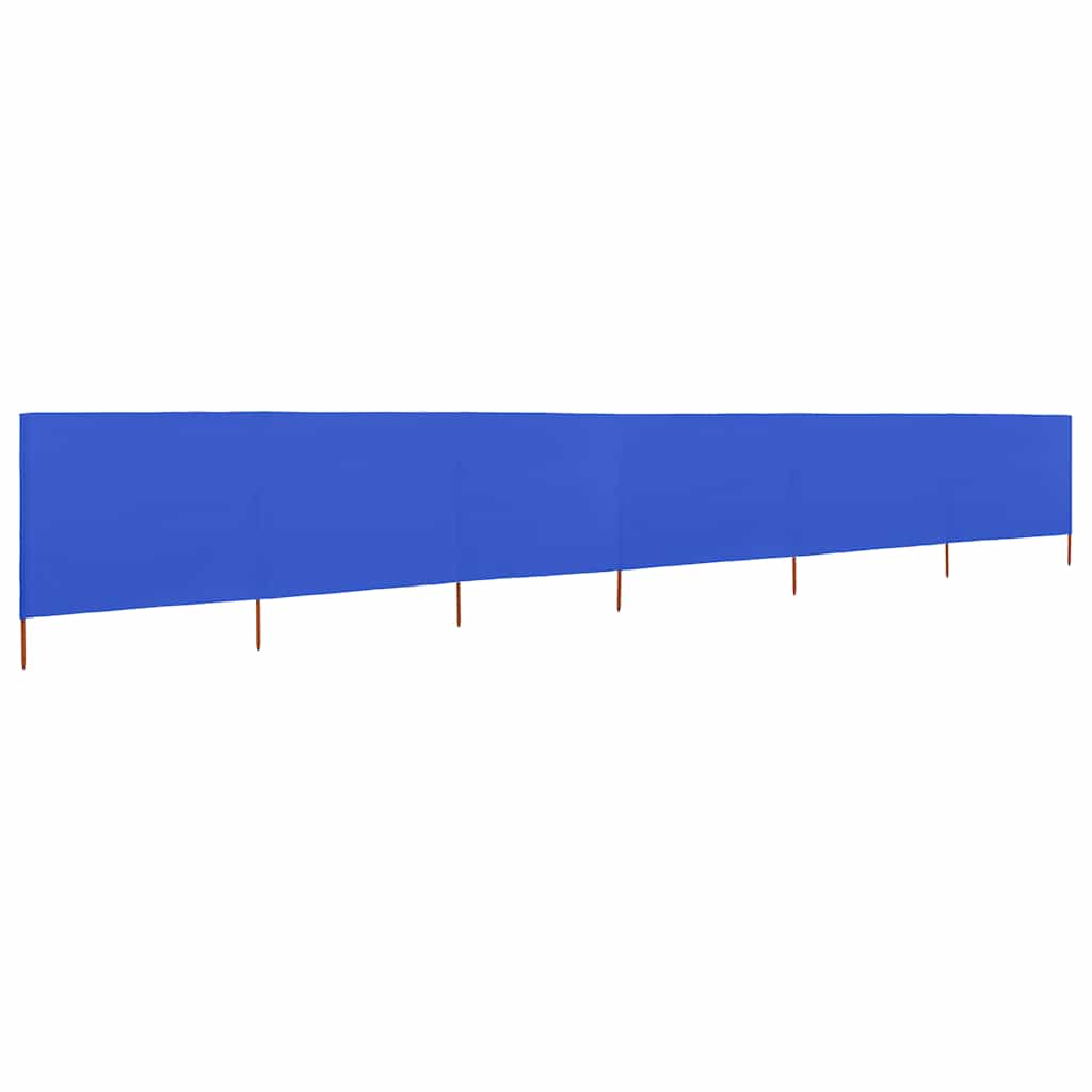6-panel Wind Screen Fabric 800x120 cm Drop 120 cm Width 800 cm Blue
