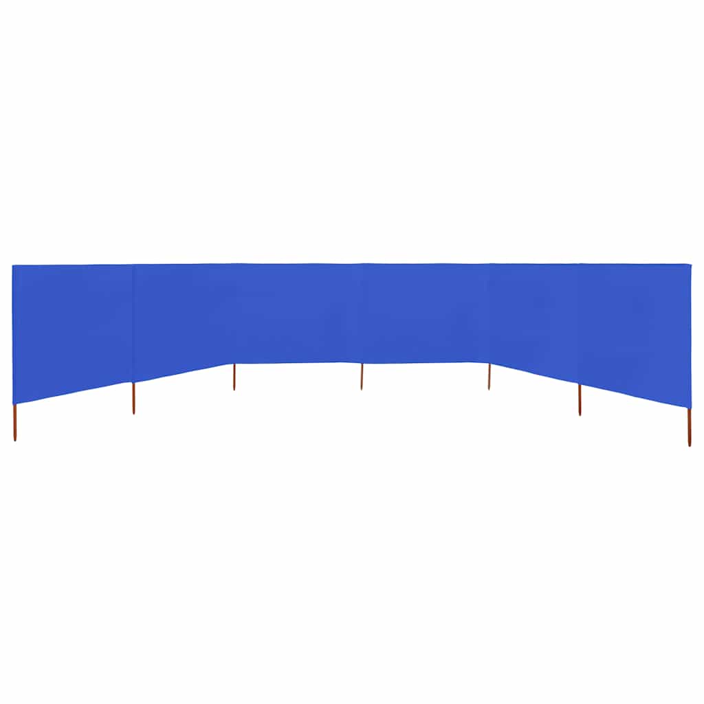 6-panel Wind Screen Fabric 800x120 cm Drop 120 cm Width 800 cm Blue
