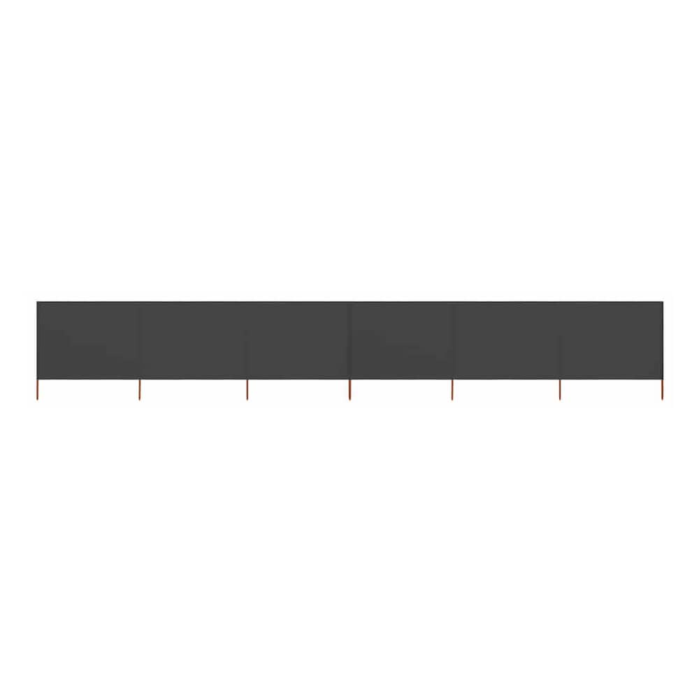 6-panel Wind Screen Fabric 800x160 cm Anthracite