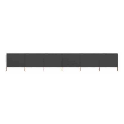 6-panel Wind Screen Fabric 800x160 cm Anthracite