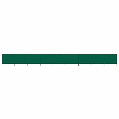 9-panel Wind Screen Fabric 1200x80 cm Drop 80 cm Width 1200 cm Green