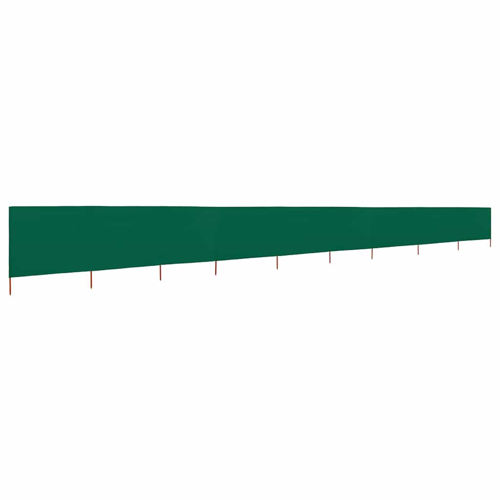 9-panel Wind Screen Fabric 1200x80 cm Drop 80 cm Width 1200 cm Green