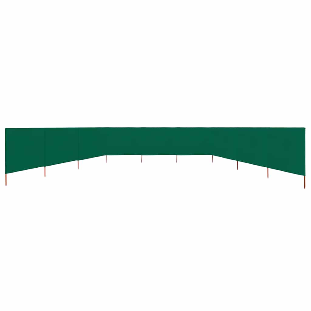 9-panel Wind Screen Fabric 1200x80 cm Drop 80 cm Width 1200 cm Green