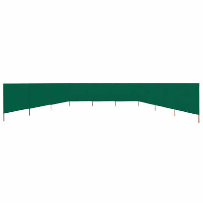 9-panel Wind Screen Fabric 1200x80 cm Drop 80 cm Width 1200 cm Green