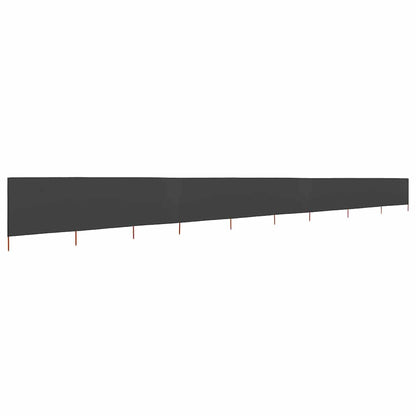 9-panel Wind Screen Fabric 1200x80 cm Drop 80 cm Width 1200 cm Anthracite