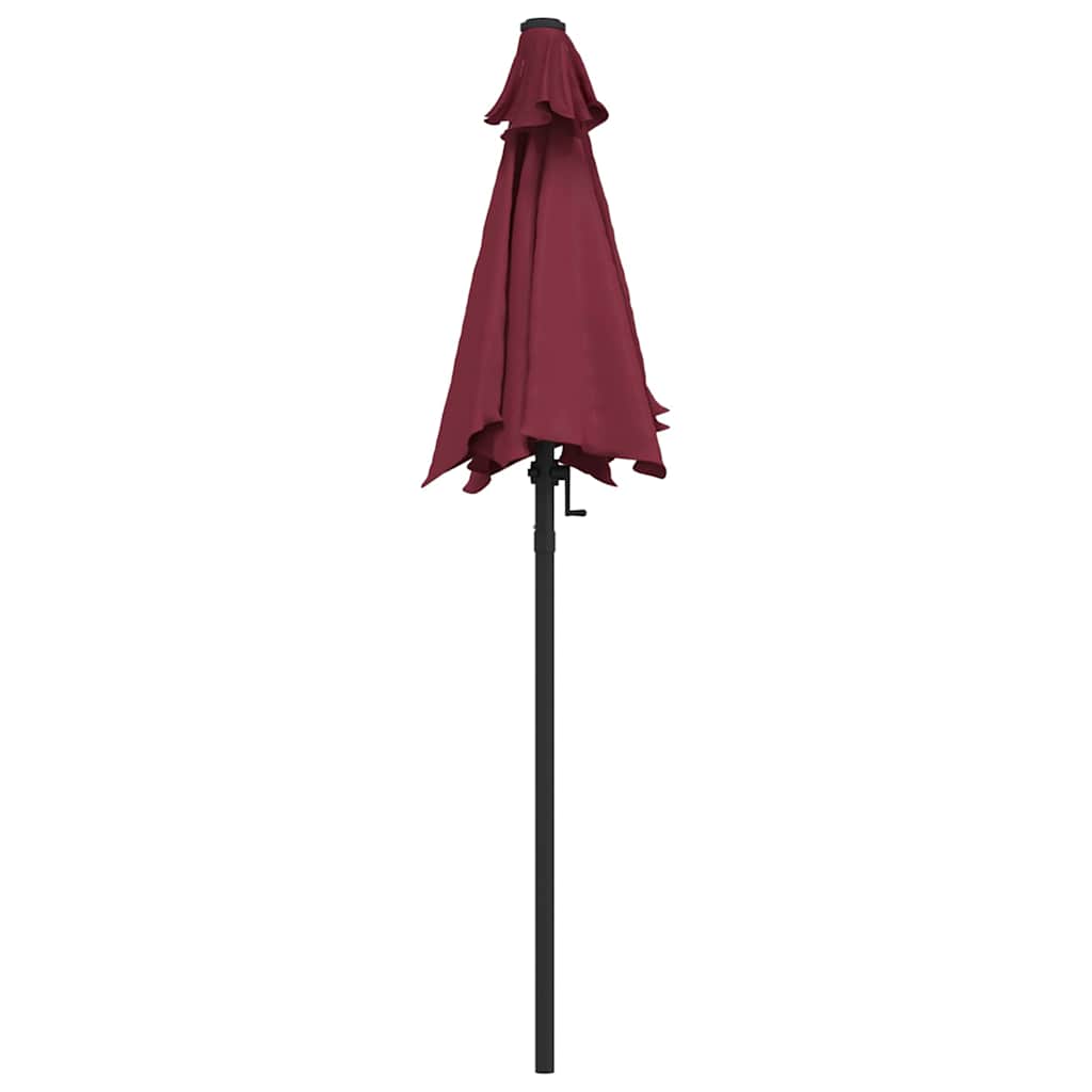 vidaXL Garden Parasol | Burgundy and dark grey | 100% polyester, aluminium 4
