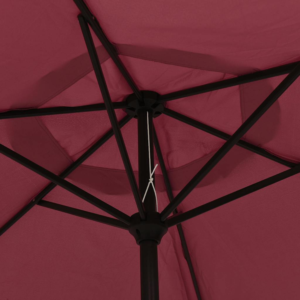 vidaXL Garden Parasol | Burgundy and dark grey | 100% polyester, aluminium 5