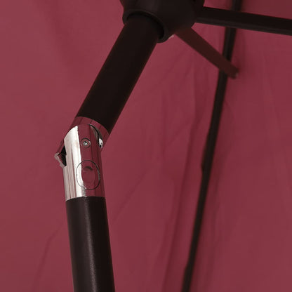 vidaXL Garden Parasol | Burgundy and dark grey | 100% polyester, aluminium 6