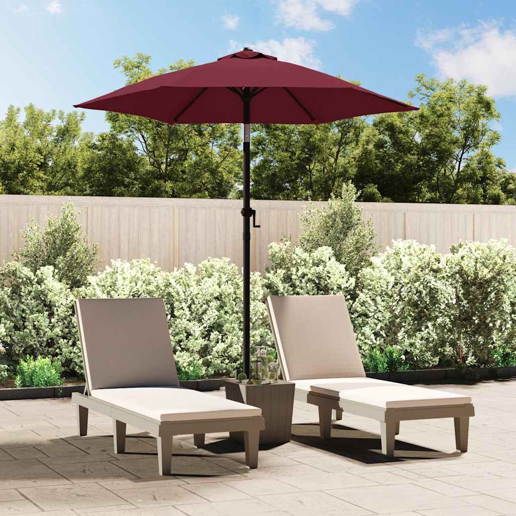 vidaXL Garden Parasol | Burgundy and dark grey | 100% polyester, aluminium 1