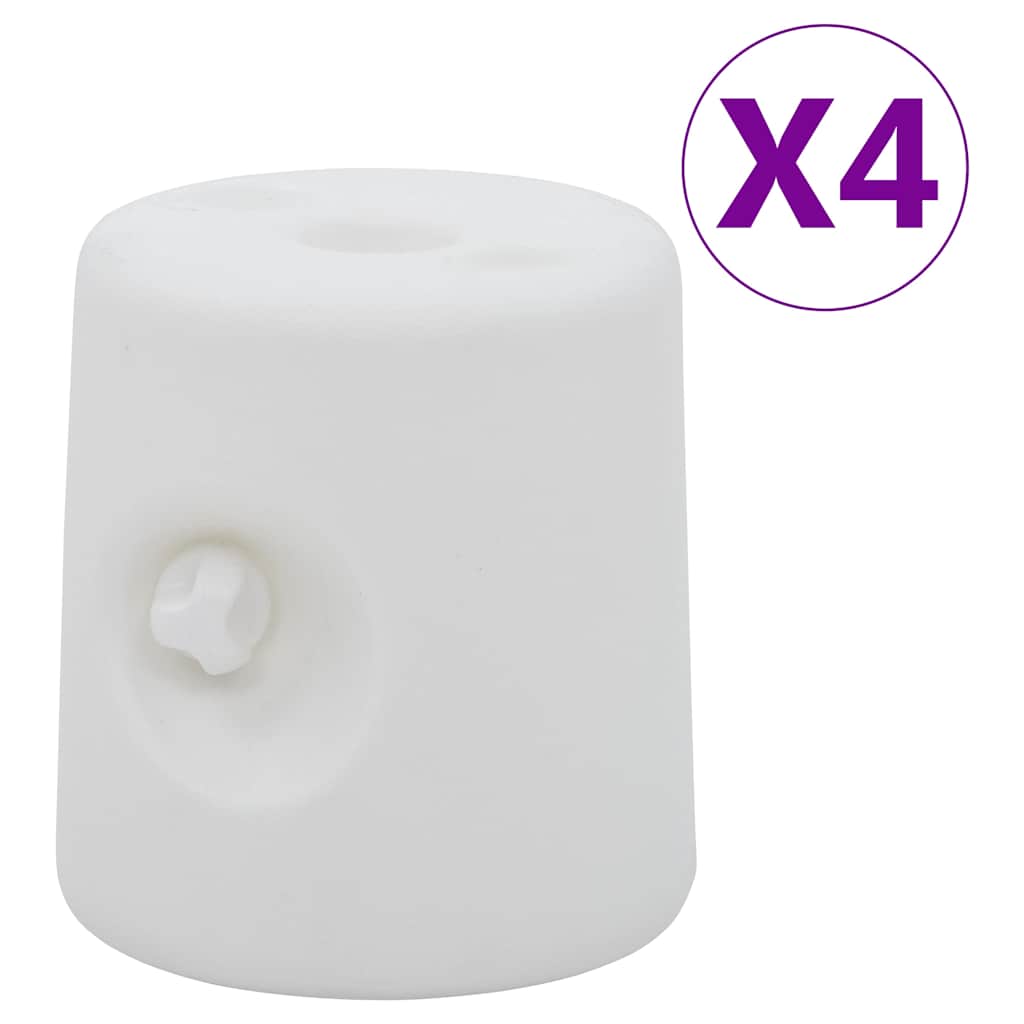 vidaXL Gazebo Weights 4 pcs PE White 1
