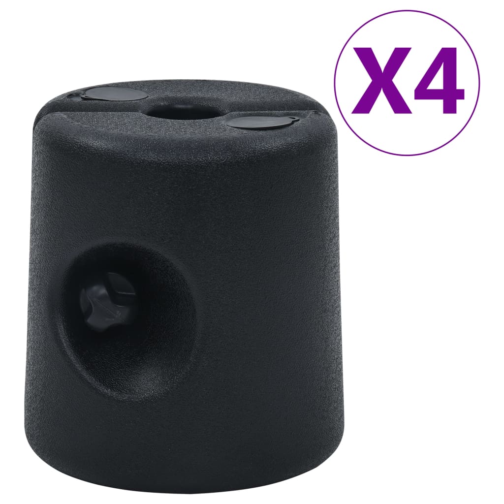 vidaXL Gazebo Weights 4 pcs PE Black 1