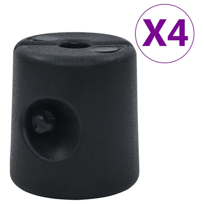 vidaXL Gazebo Weights 4 pcs PE Black 1