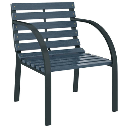 47938 vidaXL Garden Chairs 2 pcs Grey Wood 3