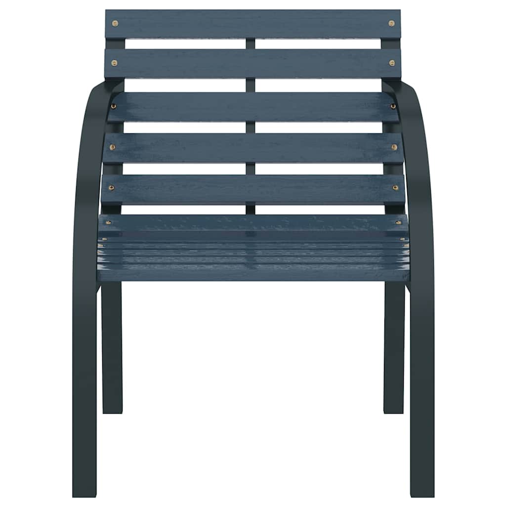 47938 vidaXL Garden Chairs 2 pcs Grey Wood 4