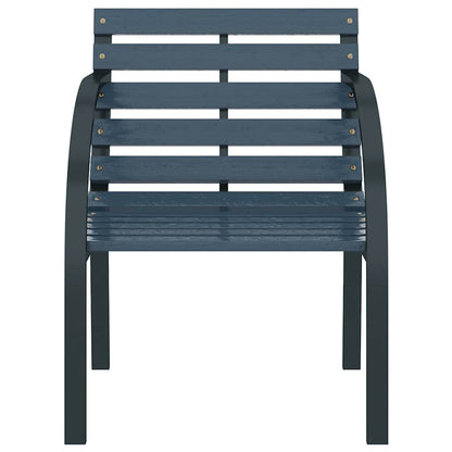47938 vidaXL Garden Chairs 2 pcs Grey Wood 4