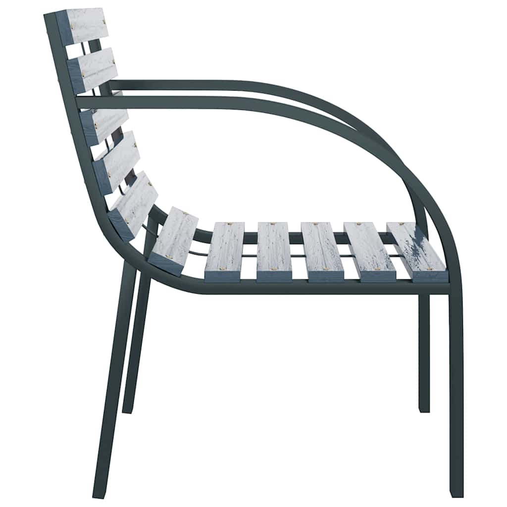 47938 vidaXL Garden Chairs 2 pcs Grey Wood 6