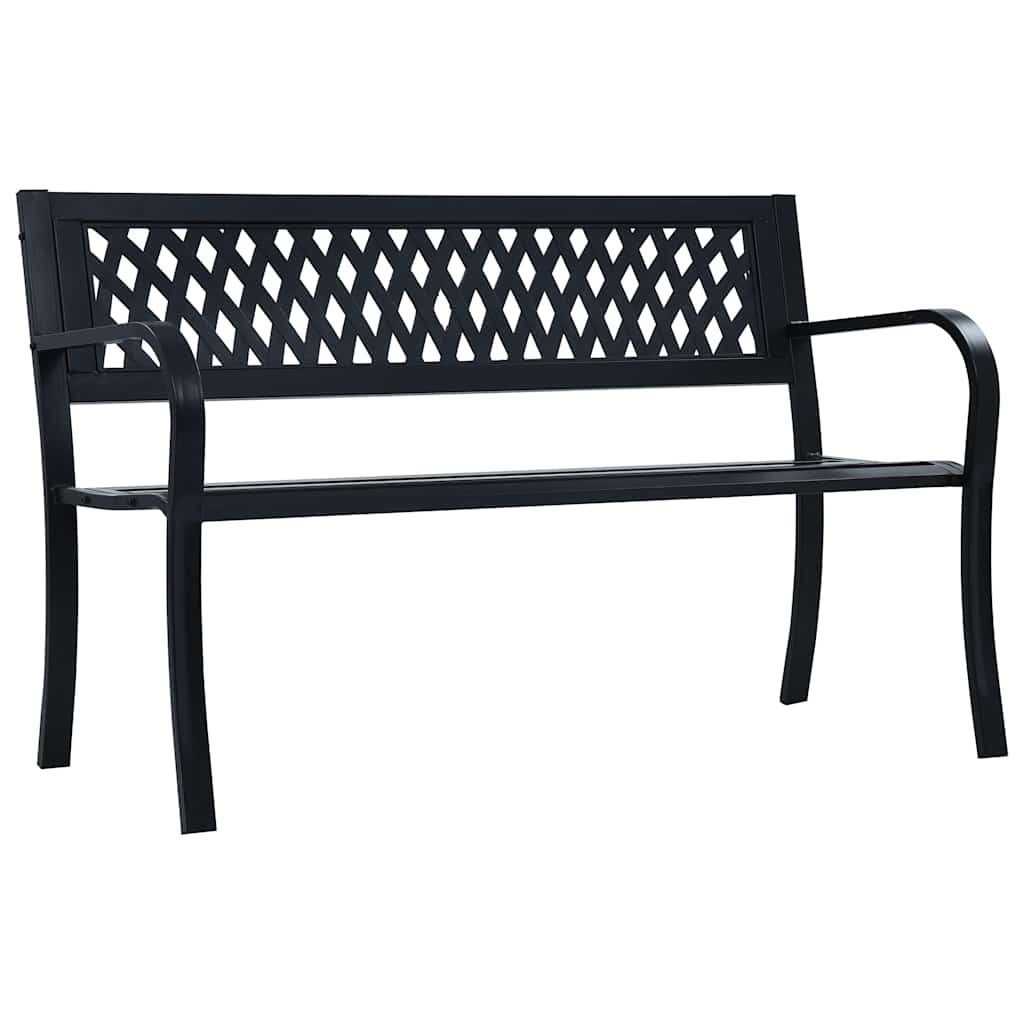 47943 vidaXL Garden Bench 125 cm Black Steel 1