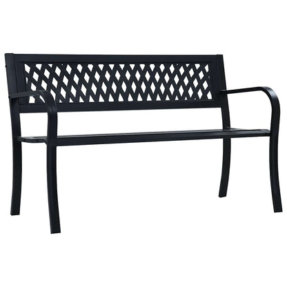 47943 vidaXL Garden Bench 125 cm Black Steel 1
