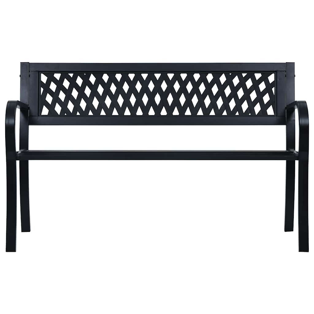 47943 vidaXL Garden Bench 125 cm Black Steel 2