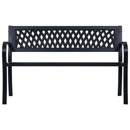 47943 vidaXL Garden Bench 125 cm Black Steel 2
