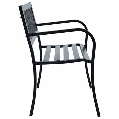 47943 vidaXL Garden Bench 125 cm Black Steel 4