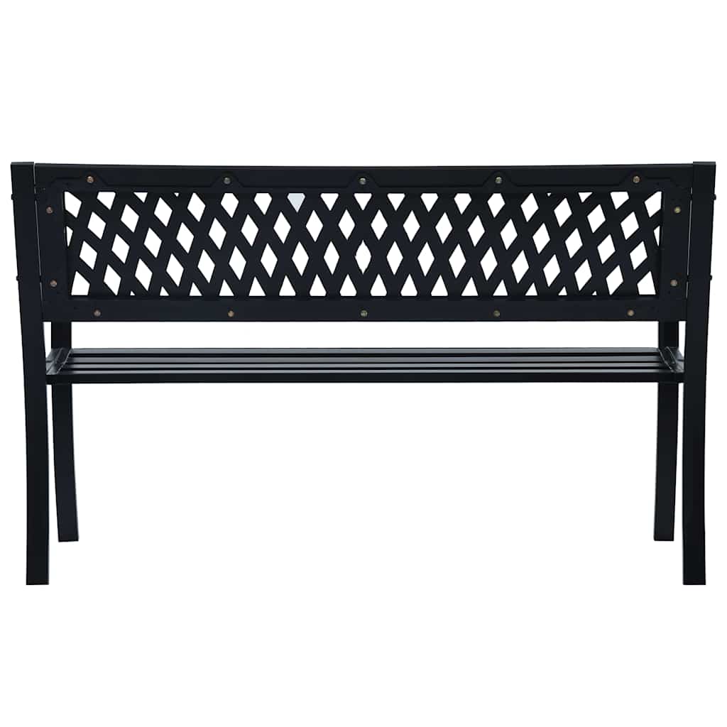47943 vidaXL Garden Bench 125 cm Black Steel 3