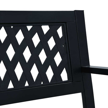47943 vidaXL Garden Bench 125 cm Black Steel 6