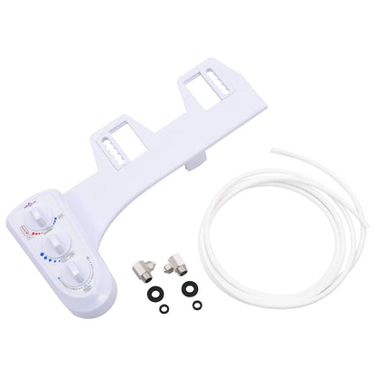 vidaXL Bidet Toilet Seat Attachment Hot Cold Water Dual Nozzles 2