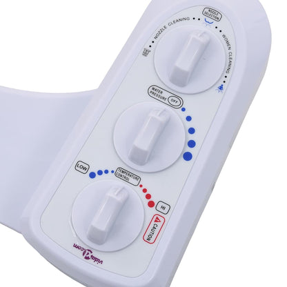 vidaXL Bidet Toilet Seat Attachment Hot Cold Water Dual Nozzles 4