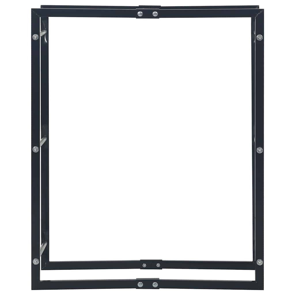 vidaXL Firewood Rack Black 80x25x100 cm Steel 3